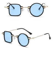 Men's Square Round 'Break Circle ' Metal Sunglasses