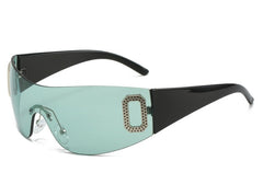 Women's Rimless Goggle 'Simply Atina' Plastic Sunglasses