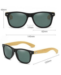 Men's Polarized Square 'Stream' Wooden Sunglasses