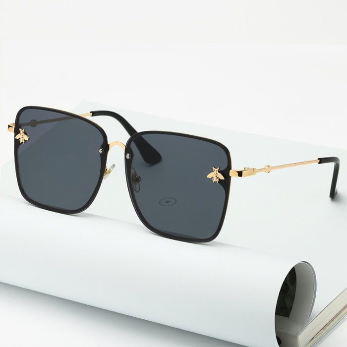 Women's Oversize Rimless 'Faze' Square Metal Sunglasses