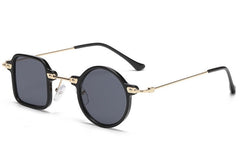 Men's Square Round 'Break Circle ' Metal Sunglasses