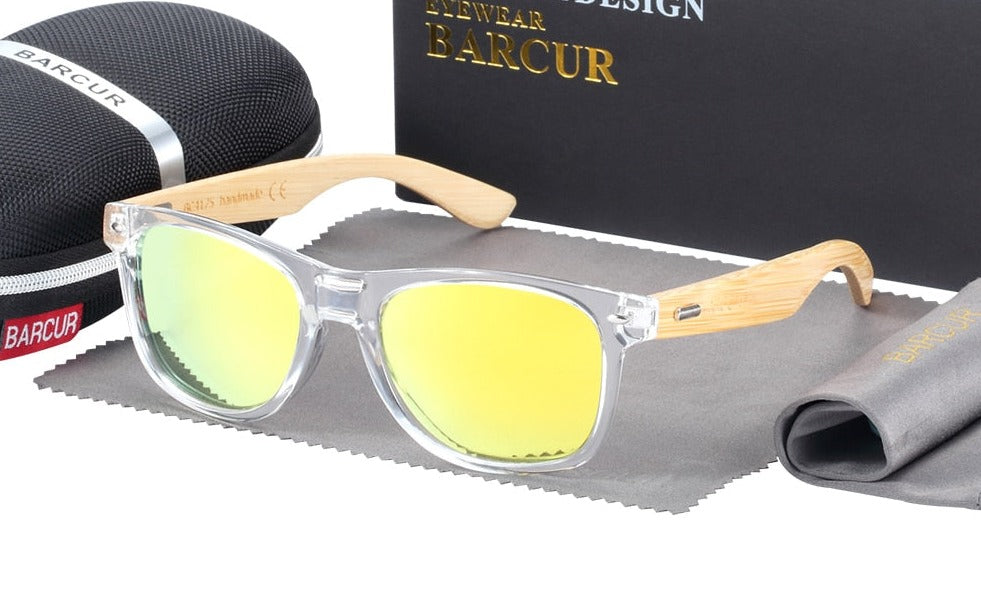 Men's Bamboo Rectangle 'Maddog' Wooden Sunglasses