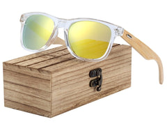 Men's Bamboo Rectangle 'Maddog' Wooden Sunglasses