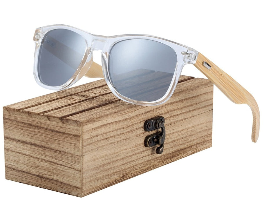 Men's Bamboo Rectangle 'Maddog' Wooden Sunglasses