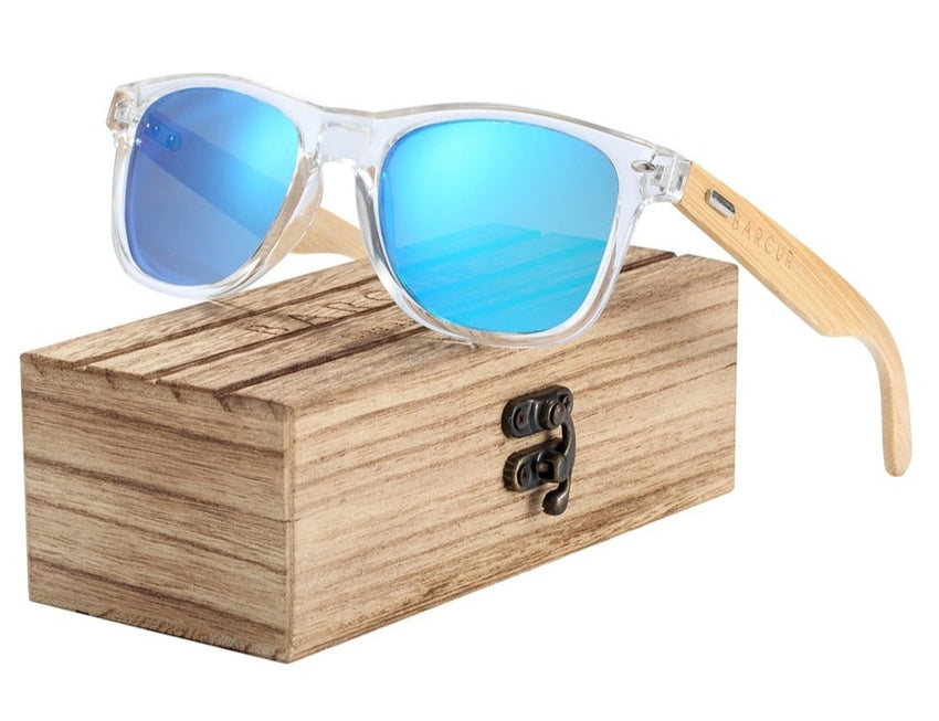 Men's Bamboo Rectangle 'Maddog' Wooden Sunglasses