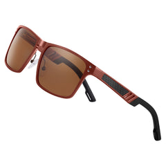 Men's Square Polarized 'Harlow Aye Wear' Metal Sunglasses