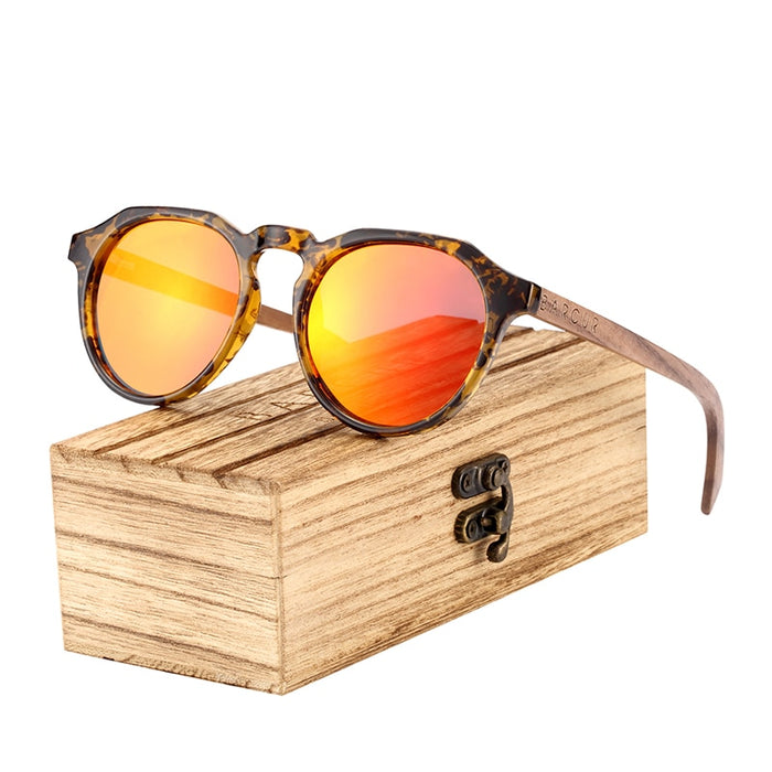 Women's Wood Temple 'Firefly' Polarized Sunglasses