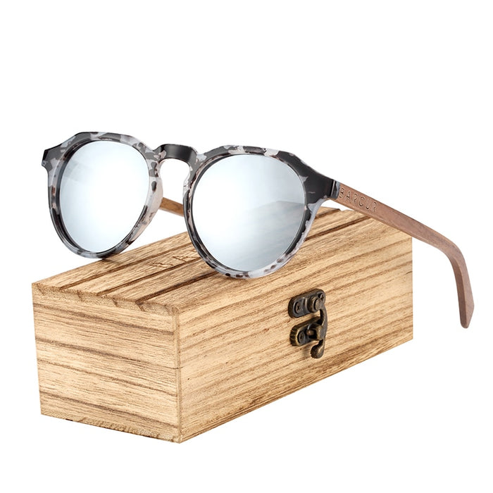 Women's Wood Temple 'Firefly' Polarized Sunglasses
