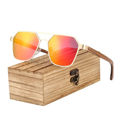 Men's Zebra Wood 'Tasteful' Temple Sunglasses