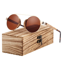 Women's Round 'Lycel' Wooden Sunglasses