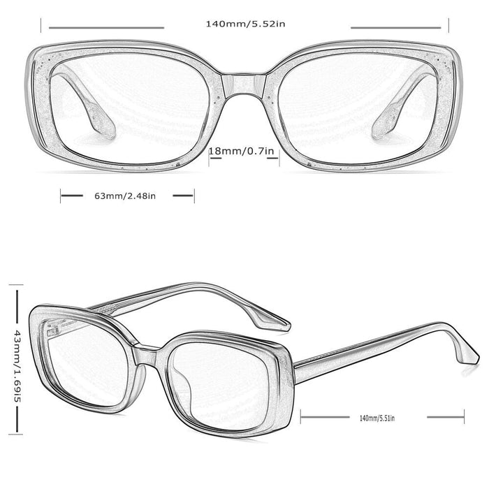 Women's TR90 'Basking' Square Sunglasses