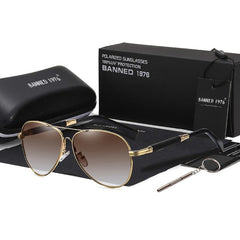 Men's Aviator 'Turbo' Cool Driving Sunglasses