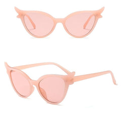 Women's Vintage Cat Eye 'Evil's Eye' Plastic Sunglasses