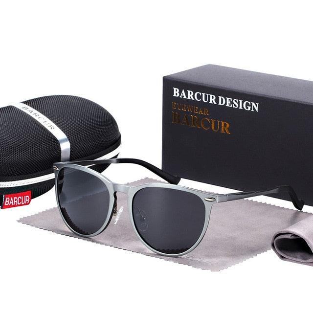 Men's Polarized Round 'Mac Curio' Metal Sunglasses