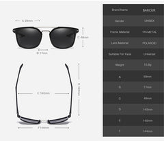 Men's Polarized Square 'High Society' Plastic Sunglasses