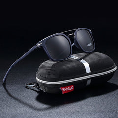 Men's Polarized Square 'High Society' Plastic Sunglasses