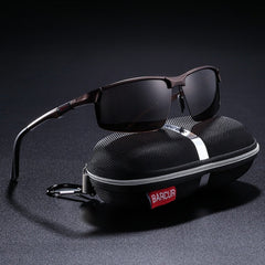 Men's Semi Rimless Sport 'Top Speed' Metal Sunglasses