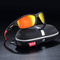 Men's Round Sport 'Running Men' Plastic Sunglasses