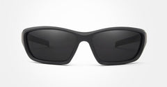 Men's Sport Wrap Around 'Black Wolf' Plastic Sunglasses