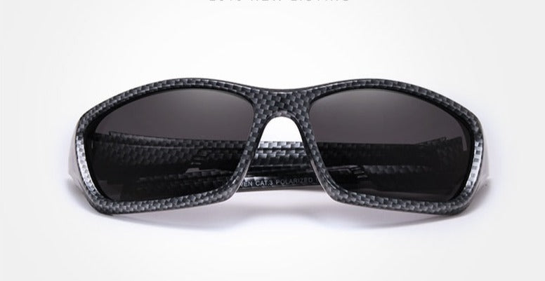 Men's Sport Wrap Around 'Black Wolf' Plastic Sunglasses