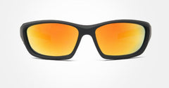 Men's Sport Wrap Around 'Black Wolf' Plastic Sunglasses