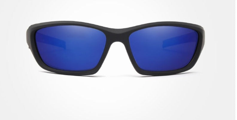 Men's Sport Wrap Around 'Black Wolf' Plastic Sunglasses