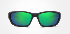 Men's Sport Wrap Around 'Black Wolf' Plastic Sunglasses