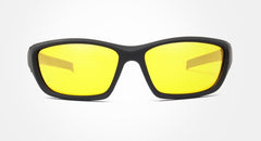 Men's Sport Wrap Around 'Black Wolf' Plastic Sunglasses