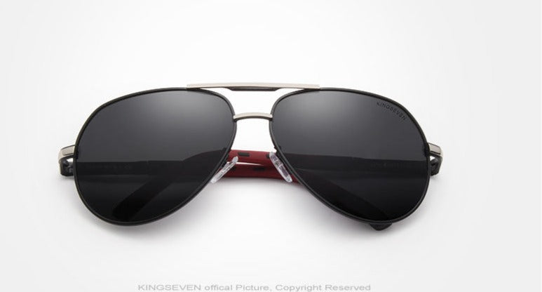 Men's Polarized Aviator ' Jerry Maguire' Metal Sunglasses — Eye Shop Direct