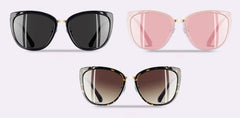 Women's Polarized Cat Eye 'Day Trip' Metal Sunglasses