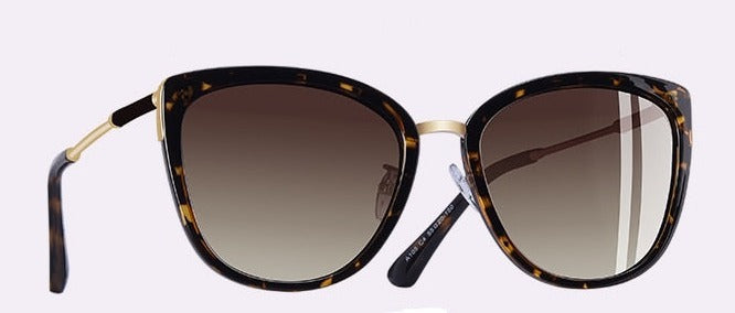 Women's Polarized Cat Eye 'Day Trip' Metal Sunglasses