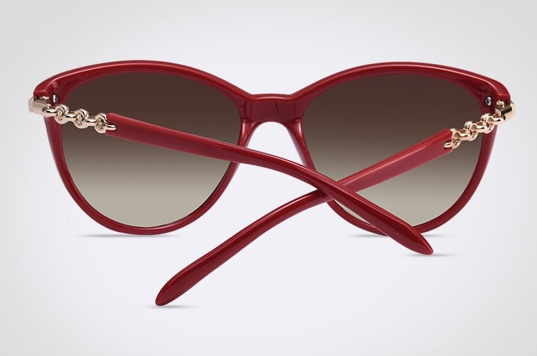 Women's Vintage Rectangular 'Chain Link Frame' Plastic Sunglasses