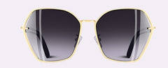 Women's Hexagonal '1970' Metal Sunglasses