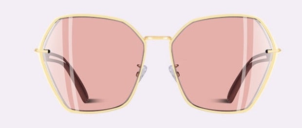Women's Hexagonal '1970' Metal Sunglasses