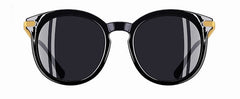 Women's Polarized Round 'Erika' Metal Sunglasses