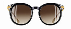 Women's Polarized Round 'Erika' Metal Sunglasses