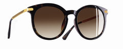 Women's Polarized Round 'Erika' Metal Sunglasses