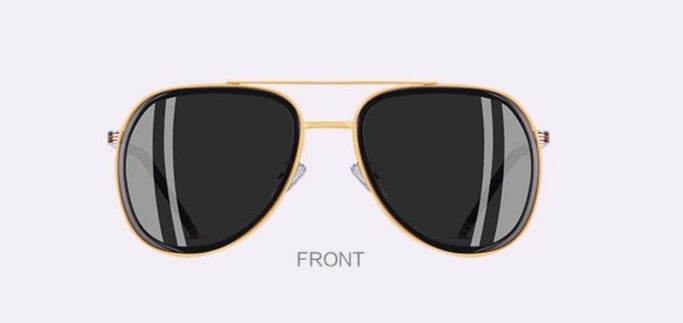 Women's Polarized Aviator 'Grand Prix' Metal Sunglasses