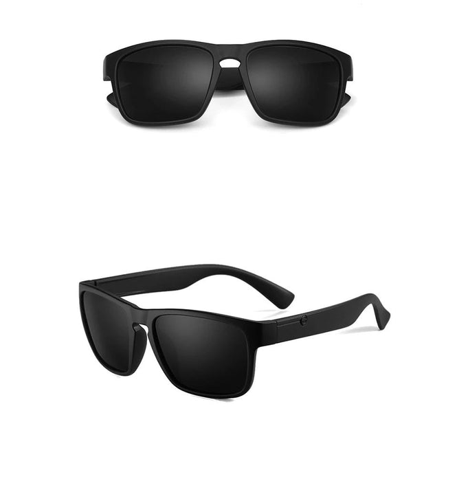 Men's Polarized Rectangular 'Back to Basics' Plastic Sunglasses