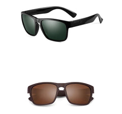 Men's Polarized Rectangular 'Back to Basics' Plastic Sunglasses