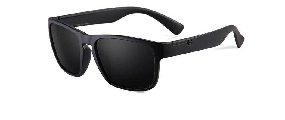 Men's Polarized Rectangular 'Back to Basics' Plastic Sunglasses