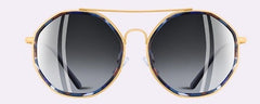 Women's Hexagonal Rounded 'Under The Bridge' Metal Sunglasses