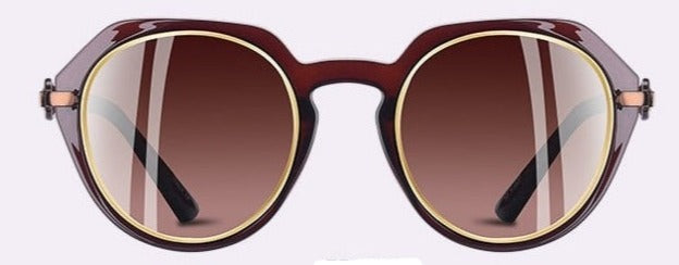 Women's Round Shield 'Holly Swiftwell' Plastic  Sunglasses