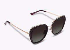 Women's Polarized Square 'Stark' Plastic and Metal Sunglasses