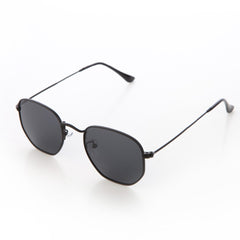 Men's Polarized Hexagon 'Herbie' Metal Sunglasses