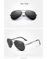 Men's Polarized Aviator 'Jim Carry' Metal Sunglasses