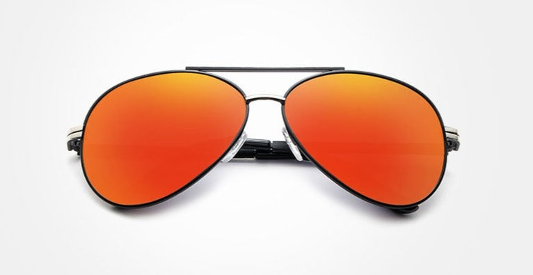 Men's Polarized Aviator 'Jim Carry' Metal Sunglasses