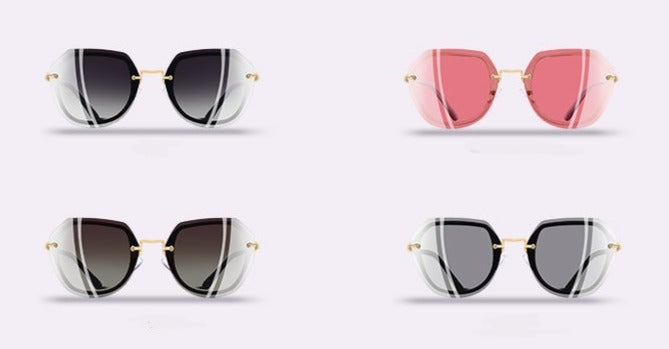 Women's Rounded Hexagonal 'New Horizon' Metal Sunglasses