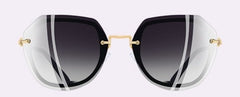 Women's Rounded Hexagonal 'New Horizon' Metal Sunglasses