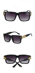 Men's Square 'Big Bass' Plastic Sunglasses